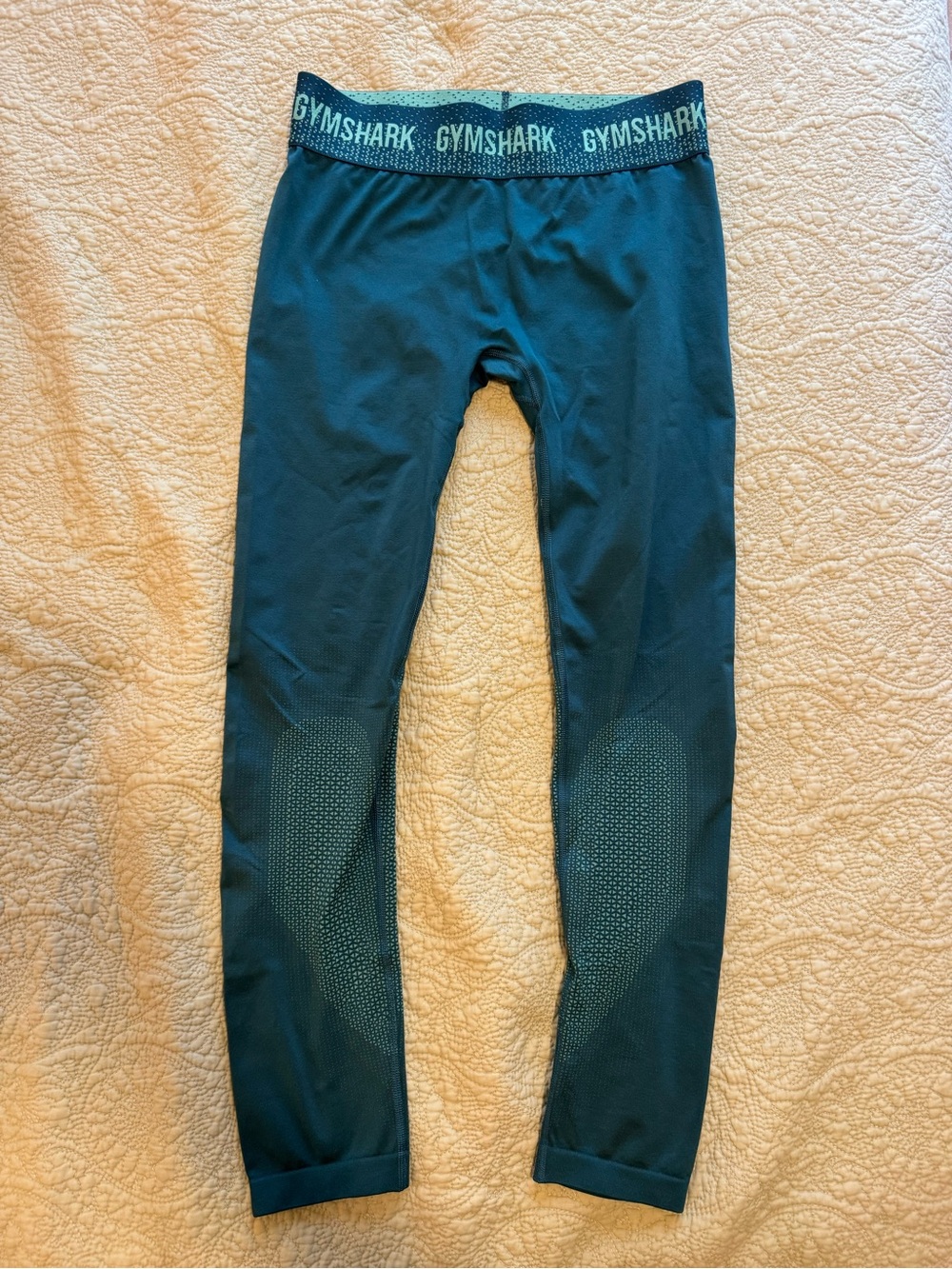 Gymshark Teal and Aqua Patterned Leggings